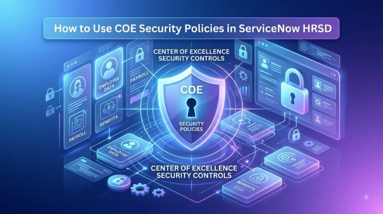 How to Use COE Security Policies in ServiceNow HRSD